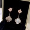 Van Cleef & Arpels Double Flower Earrings Gradient Color Premium Edition