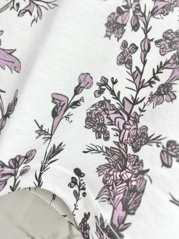 DIOR 2025 early spring new forest print 100% cotton round neck T-shirt