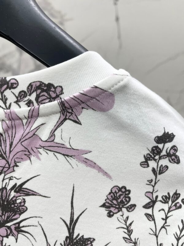 DIOR 2025 early spring new forest print 100% cotton round neck T-shirt