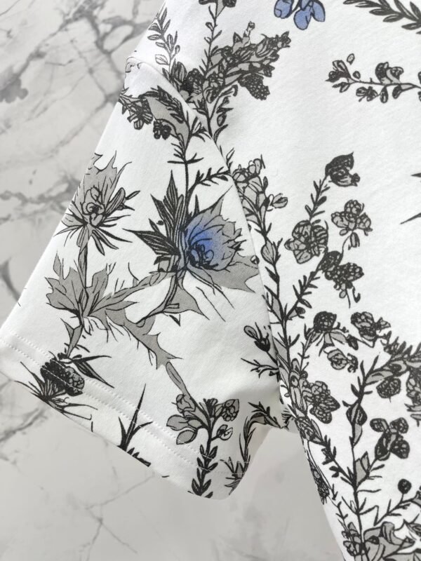 DIOR 2025 early spring new forest print 100% cotton round neck T-shirt