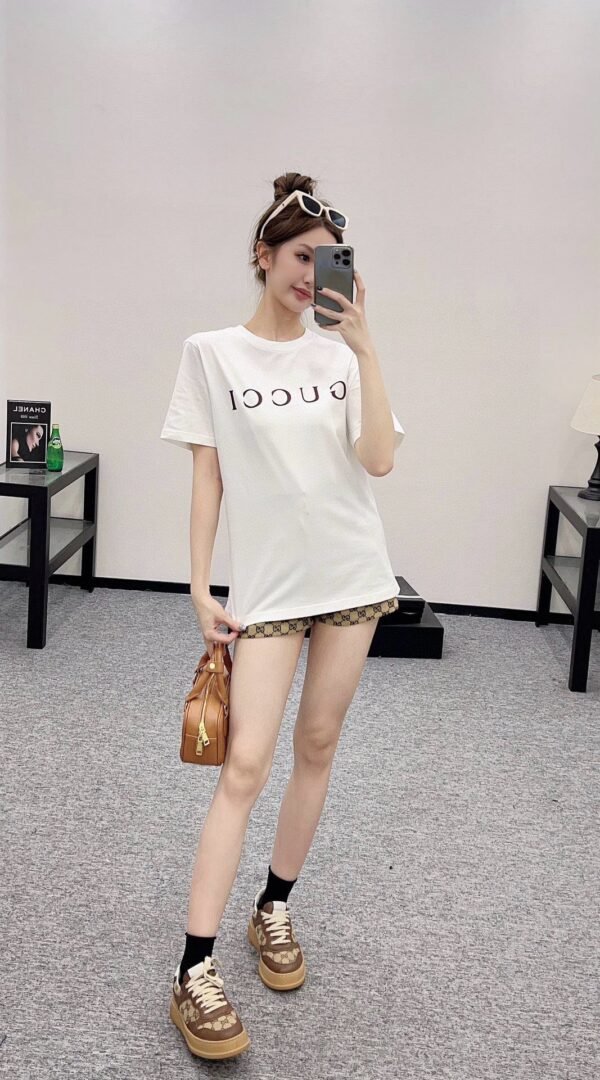 GUCCI 2025 Early Spring New Product Round Neck Printed Short Sleeve t-shirt