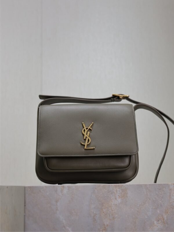 YSL new messenger bag genuine leather material high-end shoulder bag 1:1 size 22×16.5×12cm