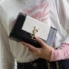 YSL original 1:1 small square package black and white 20cm