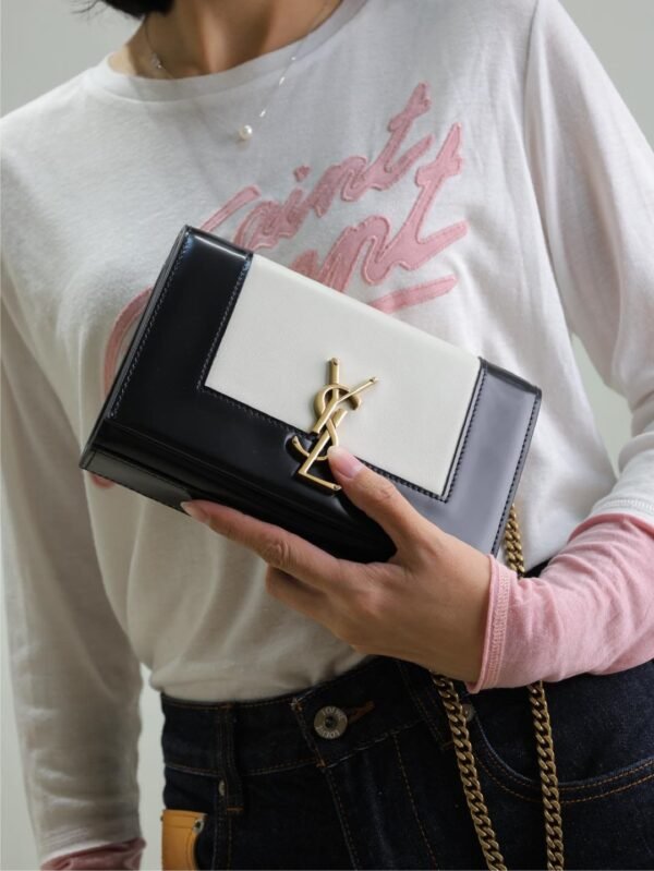 YSL original 1:1 small square package black and white 20cm