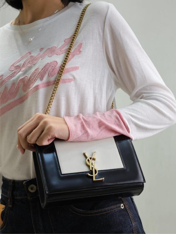 YSL original 1:1 small square package black and white 20cm