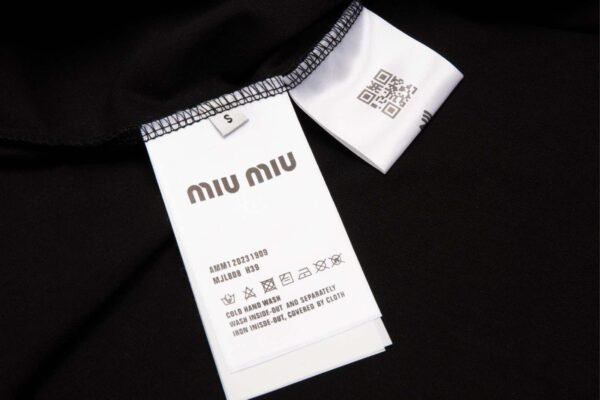 Miumiu New Series Applique Embroidery Round Neck Short Sleeve T-shirt