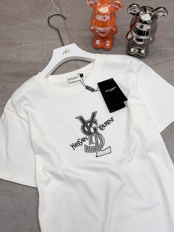 YSL cotton embroidered T-shirt