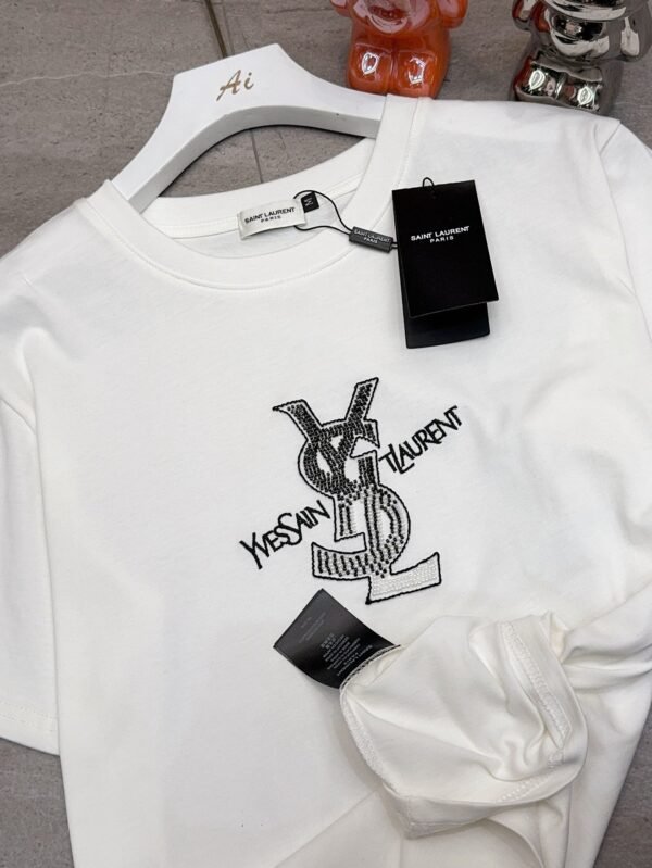 YSL cotton embroidered T-shirt