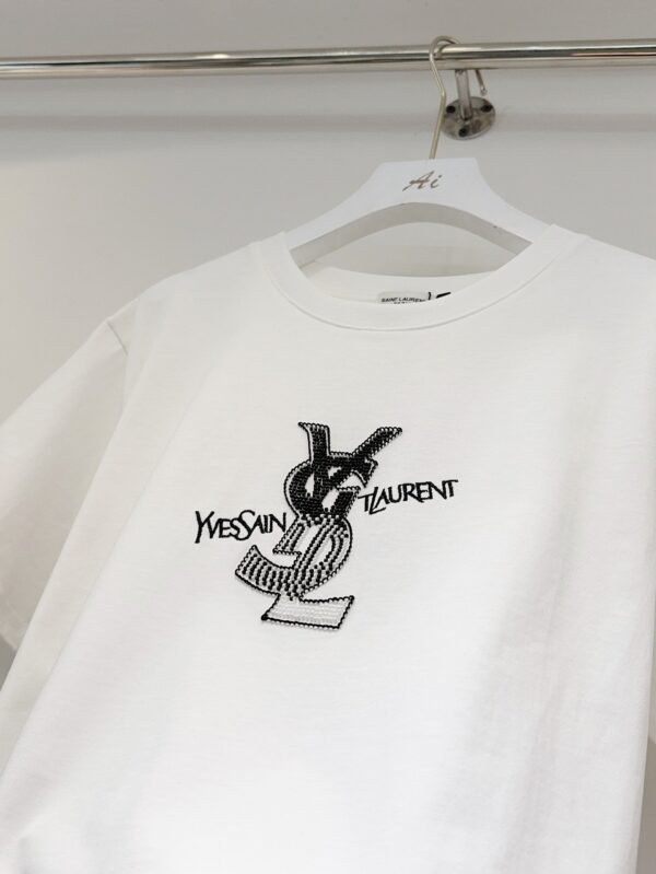 YSL cotton embroidered T-shirt