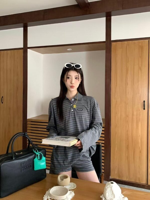 miumiu striped T-shirt set.