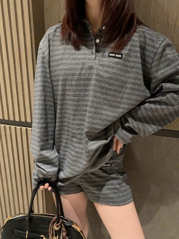 miumiu striped T-shirt set.