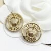 Chanel Pink Diamond Star Ferris Wheel Round Earrings
