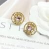 Chanel Pink Diamond Star Ferris Wheel Round Earrings