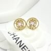 Chanel Pink Diamond Star Ferris Wheel Round Earrings