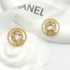 Chanel Pink Diamond Star Ferris Wheel Round Earrings