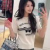 DIOR butterfly pattern knitted T-shirt