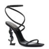 YSL top high edition silk hot diamond cross strap sandals