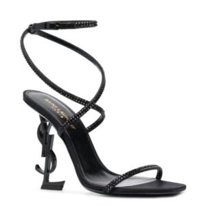 YSL top high edition silk hot diamond cross strap sandals