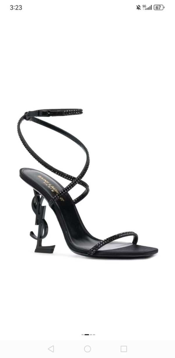 YSL top high edition silk hot diamond cross strap sandals