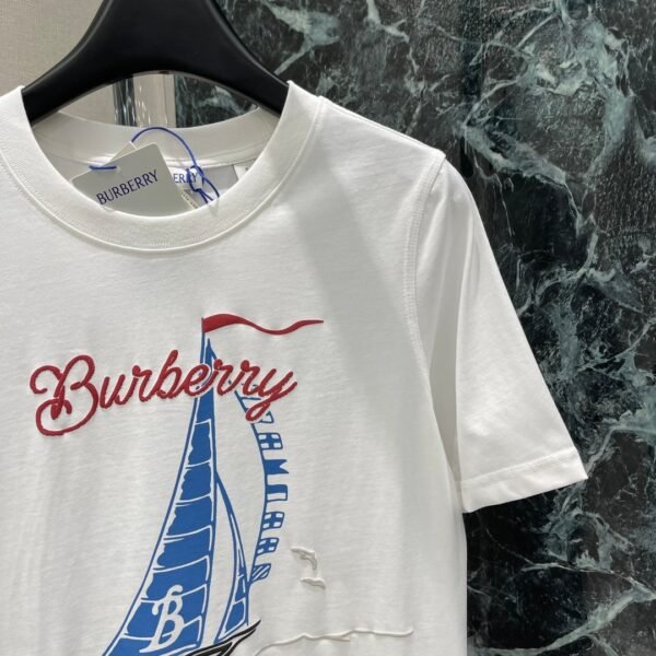 Burberry 2025 Spring and Summer New Three-Dimensional Bubble Short-Sleeved T-Shirt Premium Edition