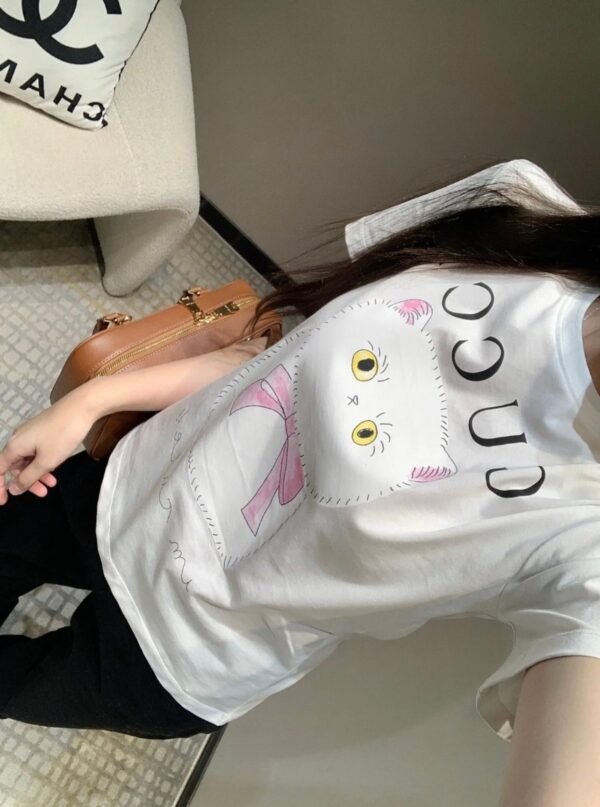 GUCCI 2025 Spring/Summer New Cherry Print Short Sleeve T-Shirt Premium Edition