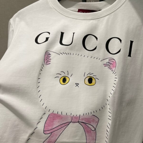 GUCCI 2025 Spring/Summer New Cherry Print Short Sleeve T-Shirt Premium Edition