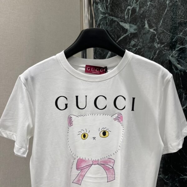 GUCCI 2025 Spring/Summer New Cherry Print Short Sleeve T-Shirt Premium Edition