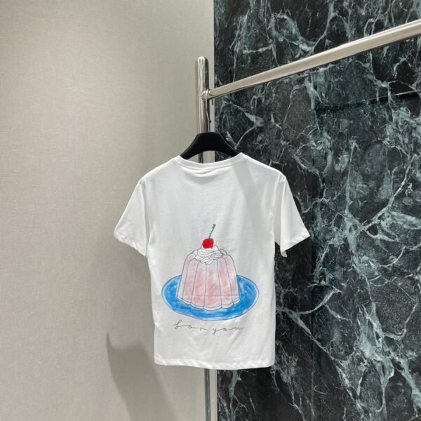 GUCCI 2025 Spring/Summer New Cherry Print Short Sleeve T-Shirt Premium Edition