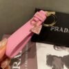 Prada keychain official website triangle brand pendant leather ring keychain car bag accessories