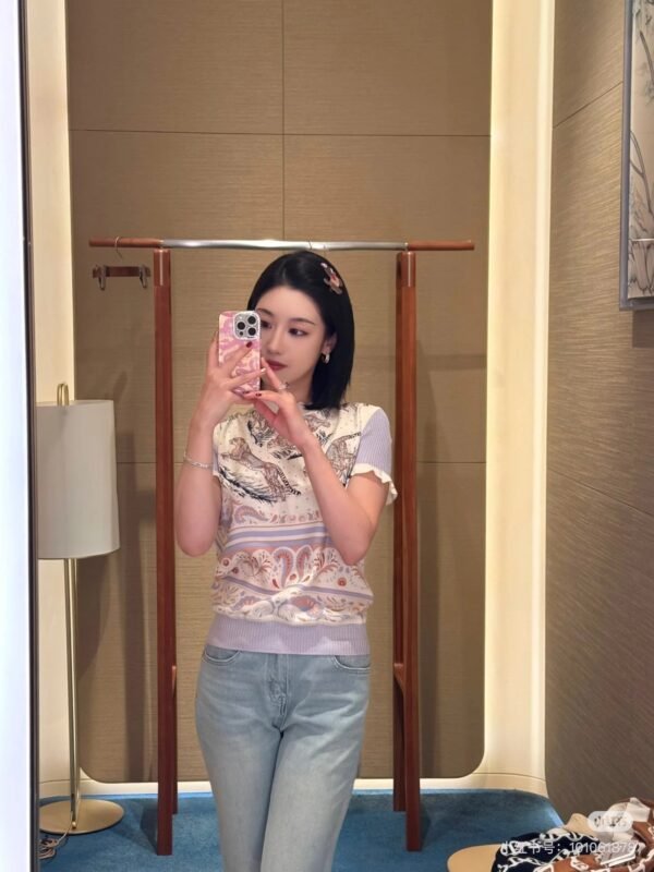 Hermès 2025 Summer New T-shirt Tiger Pattern Premium Edition