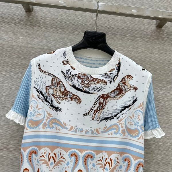 Hermès 2025 Summer New T-shirt Tiger Pattern Premium Edition