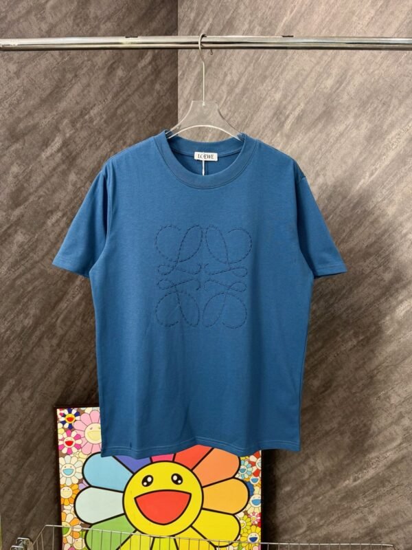 Loewe logo embroidered round neck short sleeves