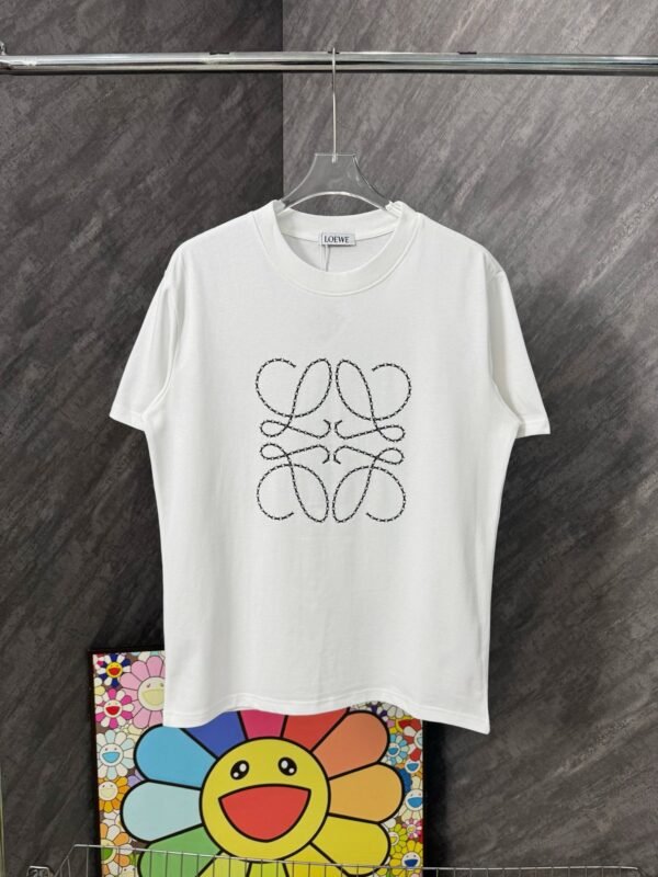 Loewe logo embroidered round neck short sleeves