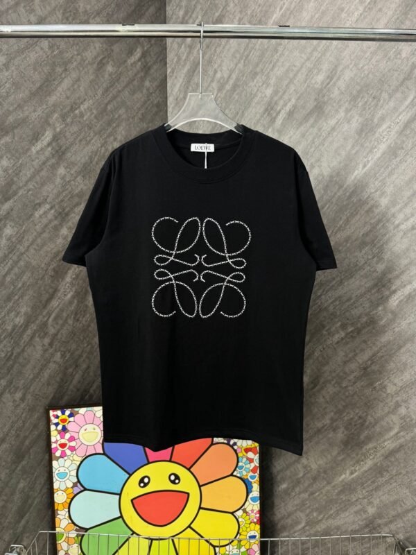 Loewe logo embroidered round neck short sleeves