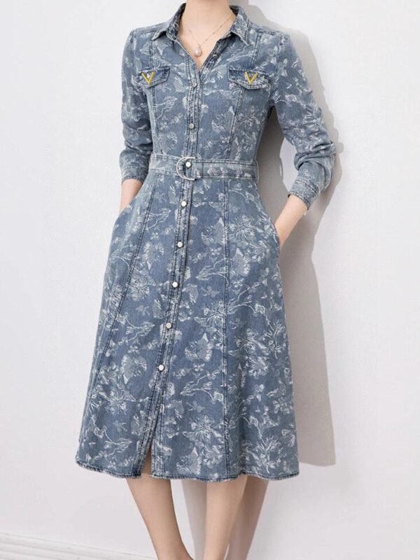 Valentino Metal Button Waist Dress
