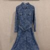 Valentino Metal Button Waist Dress