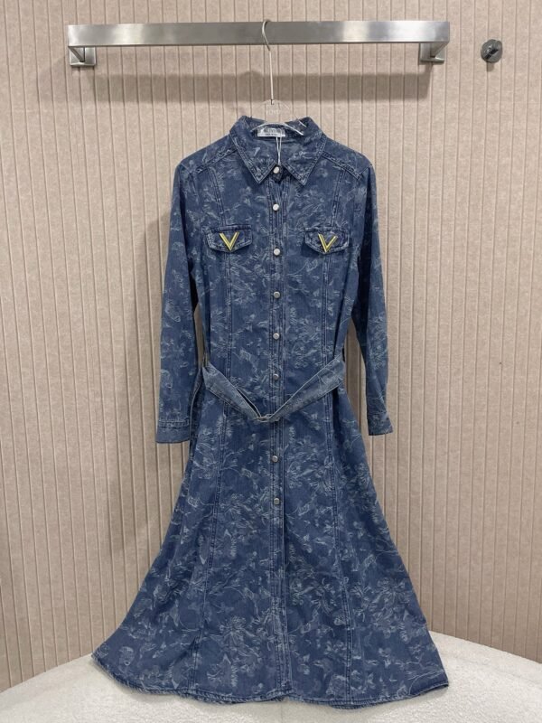 Valentino Metal Button Waist Dress