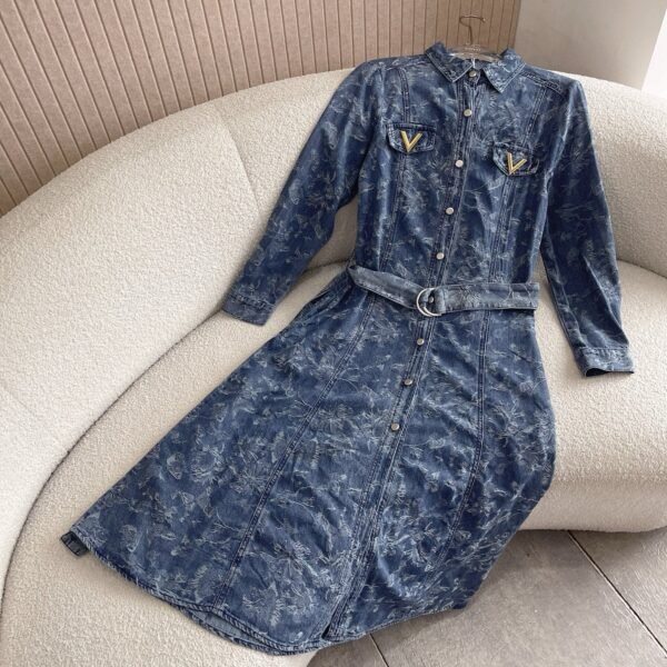 Valentino Metal Button Waist Dress