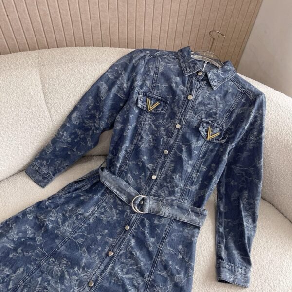 Valentino Metal Button Waist Dress