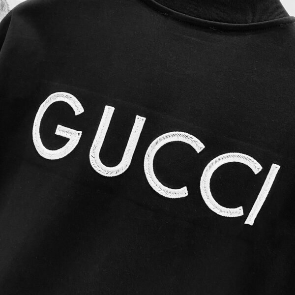 Gucci 320g crew neck short sleeve T-shirt with small double G logo embroidery