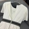 DIOR new round neck dress pleated skirt high quality