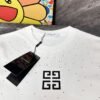 GIVENCHY full-print rhinestone and burnt flower small logo round neck short-sleeved