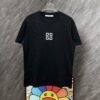 GIVENCHY full-print rhinestone and burnt flower small logo round neck short-sleeved