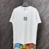 GIVENCHY full-print rhinestone and burnt flower small logo round neck short-sleeved