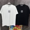 GIVENCHY full-print rhinestone and burnt flower small logo round neck short-sleeved