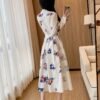 ERDEM Straight shoulder long sleeve dress