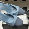 CHANEL Denim Sling-back Sandals Premium version