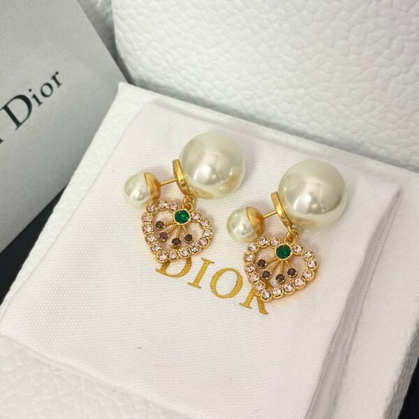 DIOR heart-shaped earrings