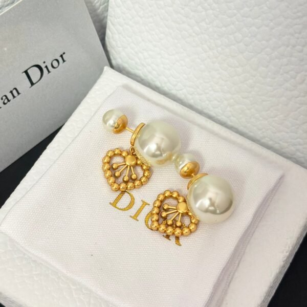 DIOR heart-shaped earrings