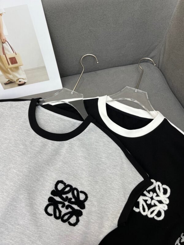 Loewe 2025 new contrast color T-shirt + wide-leg pants suit casual suit